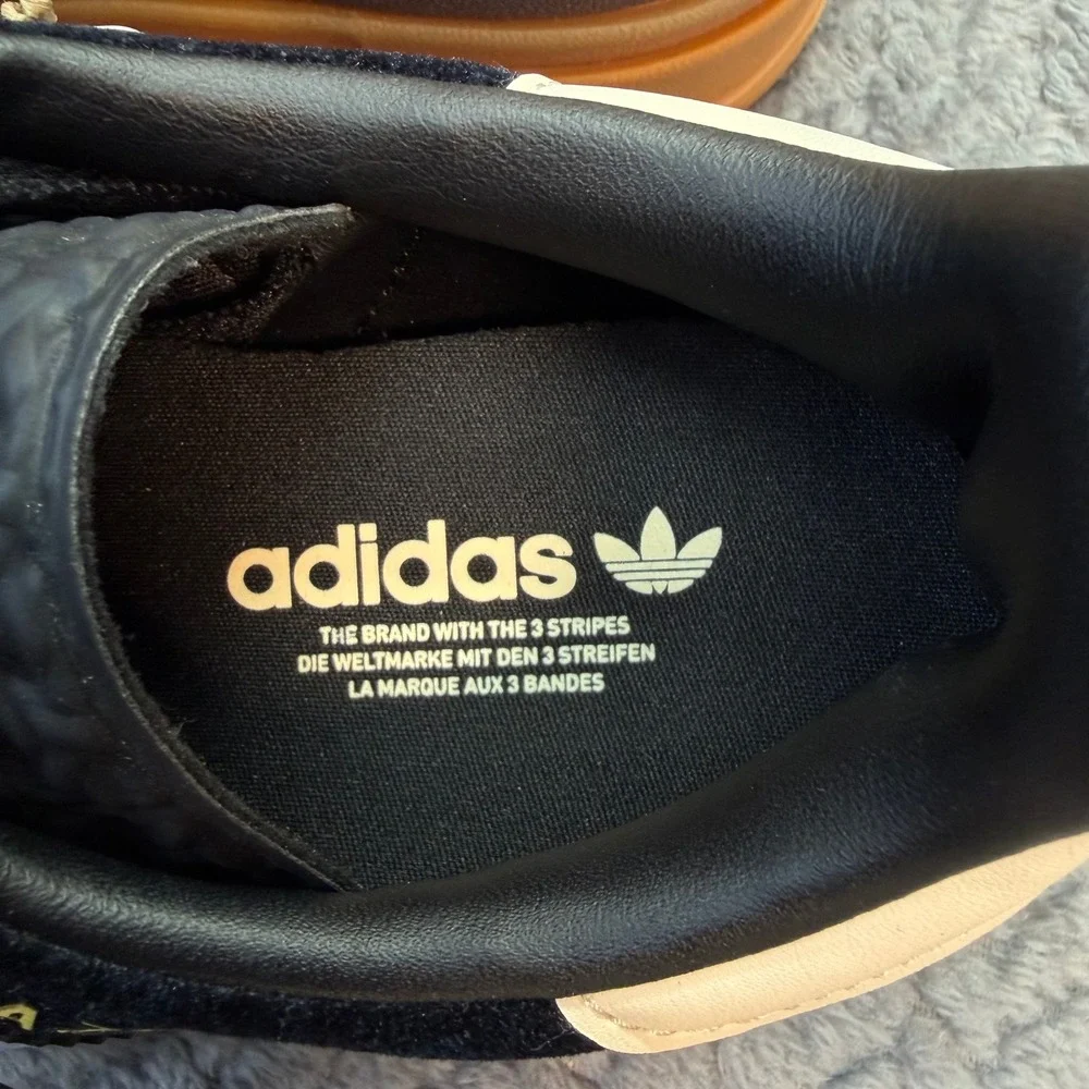 NWT Adidas Gazelle Bold J 4.5 Black Purple Platform Suede Sneakers JR5965